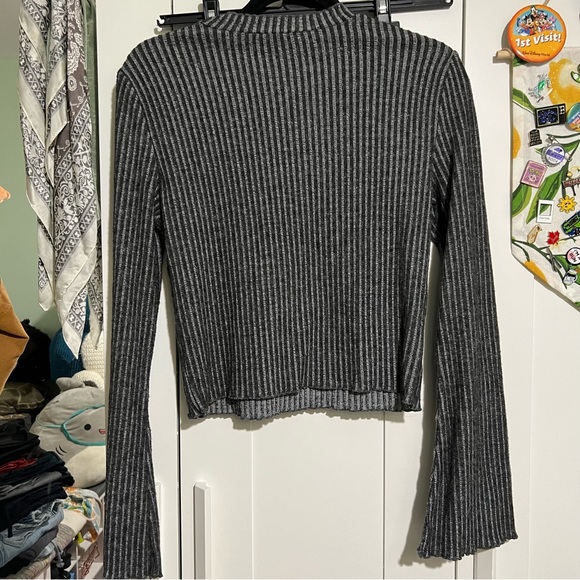 Bell Sleeve Mock-Neck Top - Picture 2 of 4